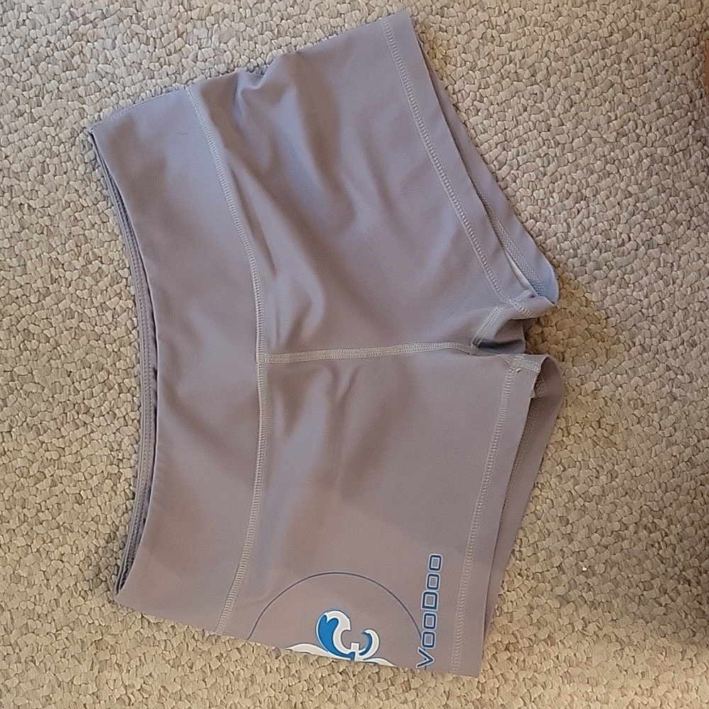 BARBELL VOODOO Grey Spandex Compression Shorts